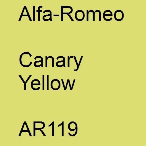 Alfa-Romeo, Canary Yellow, AR119.